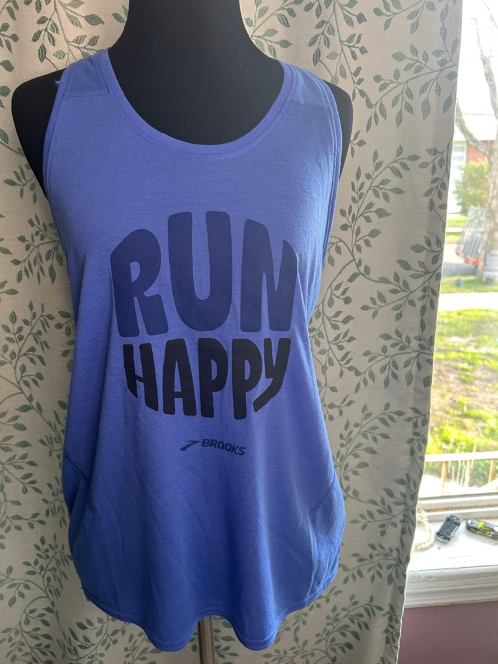 Brooks Royal Blue Run Happy Graphic Tank